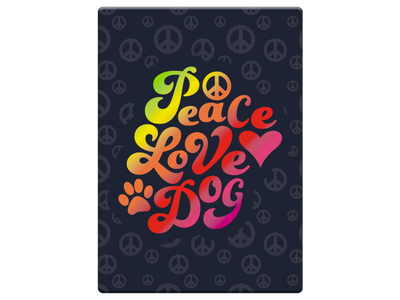 Rectangle Magnet - Peace Love Dogs