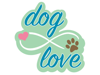 Dog Love (w/ infinity symbol) 3" Decal