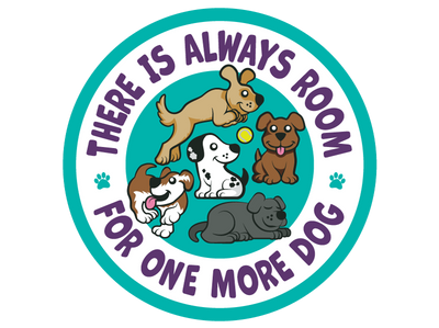 There is Always Room for One More Dog 3” Decal