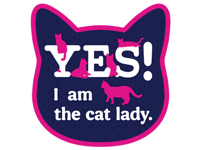 Yes! I am the Cat Lady.  3” Decal