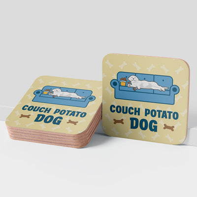 Cork Coaster - Couch Potato Dog