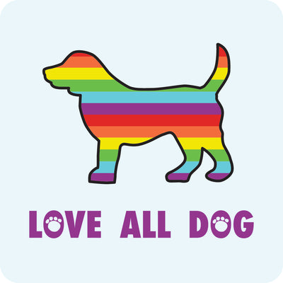 Cork Coaster - Love All Dog