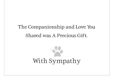 Pet Sympathy Card - Until One Has Loved An Animal