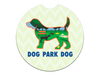 Absorbent Stone Auto Coaster - Dog Park Dog