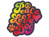 Peace Love Dog 3" Sticker (Decal)