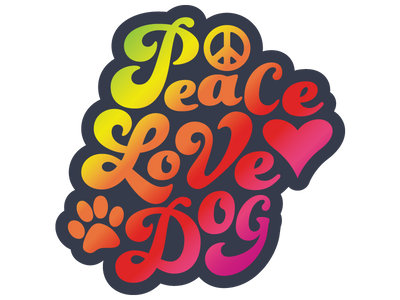 Peace Love Dog 3" Sticker (Decal)