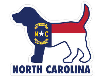 North Carolina Dog 3" Sticker (Decal)