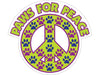 Paws for Peace 3" Decal