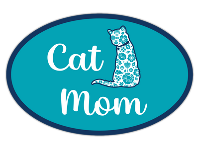 Oval Shaped Magnet - Cat Mom