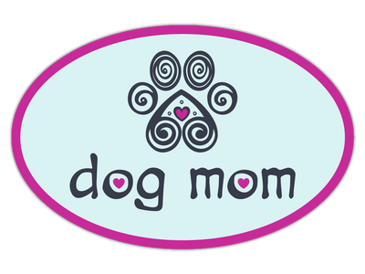 Oval Shaped Magnet - Dog Mom