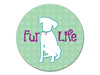 Absorbent Stone Auto Coaster - Fur Life (Dog)