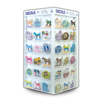 Decal Assortment and Counter Display (Holds 72 Designs)