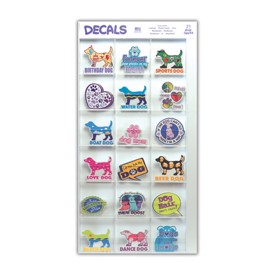 Decal Assortment and Counter Display (Holds 72 Designs)