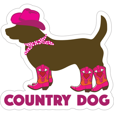 Country Dog 3" Decal