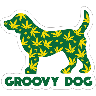 Groovy Dog 3" Decal