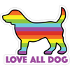 Love All Dog 3" Decal