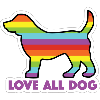 Love All Dog 3" Decal