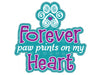 Forever Paw Prints on my Heart 3" Decal