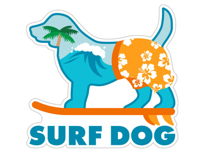Surf Dog 3" Decal