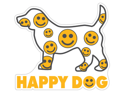 Happy Dog 3" Decal
