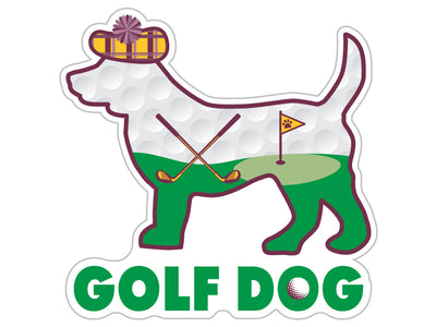 Golf Dog 3" Decal