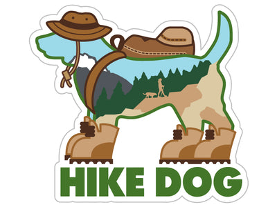 Hike Dog 3” Decal