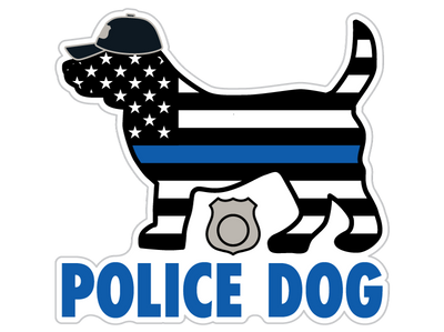 Police Dog 3” Decal