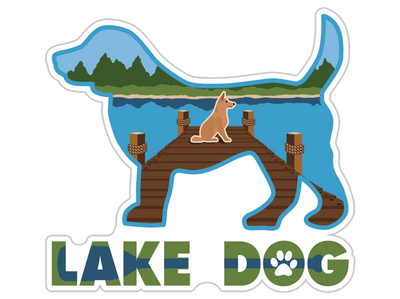 Lake Dog 3” Decal