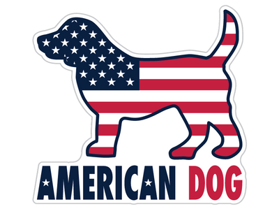 American Dog 3” Decal
