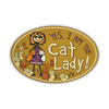 Oval Car Magnet - Yes, I am the Cat Lady