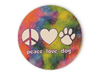 Absorbent Stone Car Coaster - Peace Love Dog