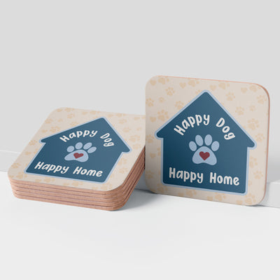 Cork Coaster - Happy Dog Happy Home