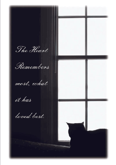 Sympathy Card Cat - The Heart Remembers