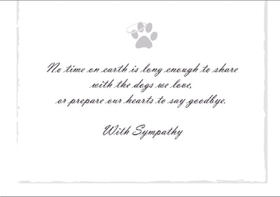 Sympathy Dog Card - Always Remembered and Forever Loved
