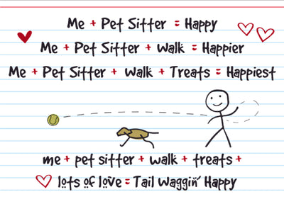 Pet Sitter - Me + Pet Sitter = Happy