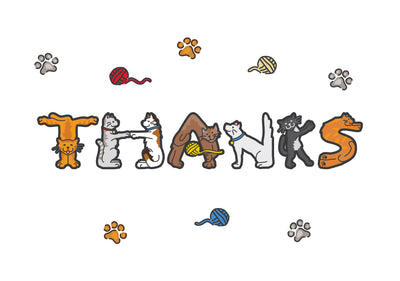 8194 Thanks Cat Figures Front
