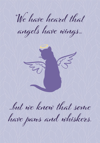 8196 Cat Sympathy Card Front