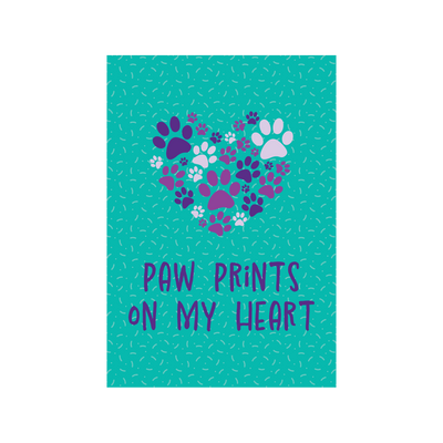 Paw Prints on my Heart Garden Flag